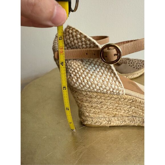 Kanna‎ Espadrilles Spain Open Toe Ankle Strap Tan Beige Size 9 - Picture 9 of 9